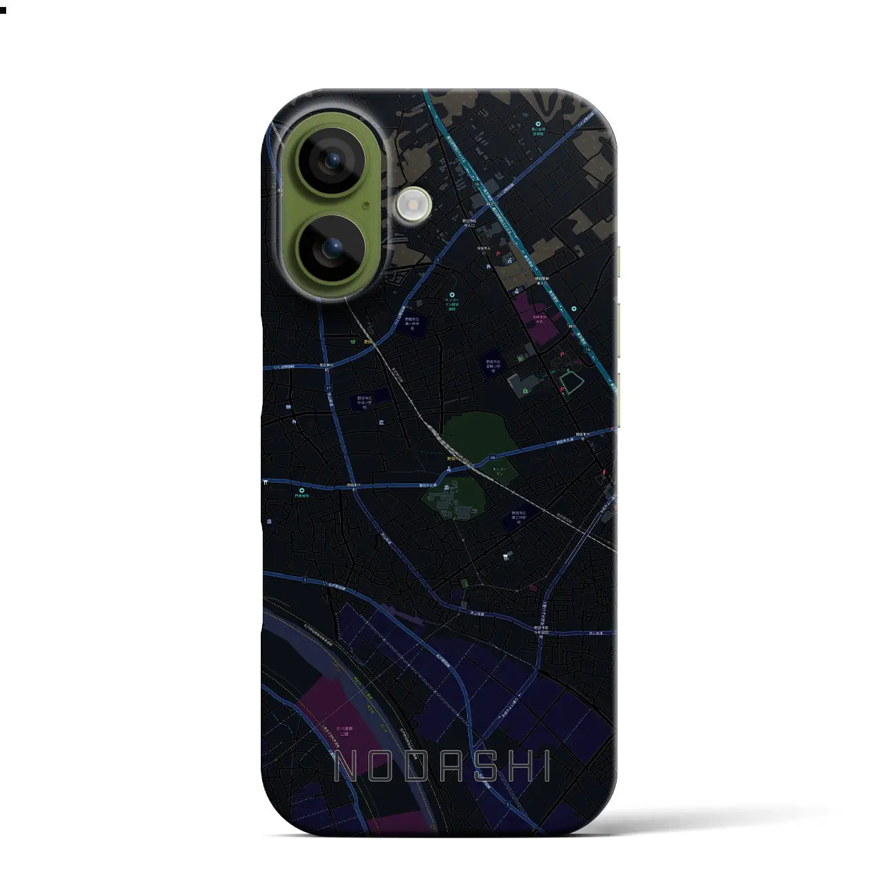 【野田市（千葉県）】地図柄iPhoneケース（バックカバータイプ）