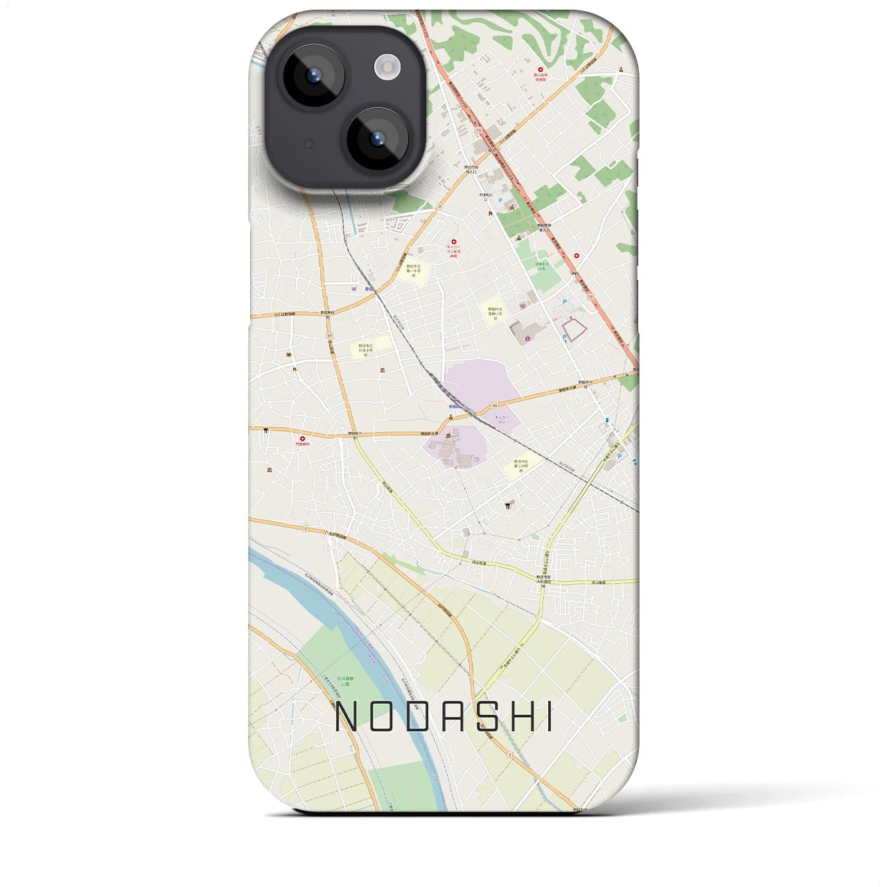 【野田市（千葉県）】地図柄iPhoneケース（バックカバータイプ）