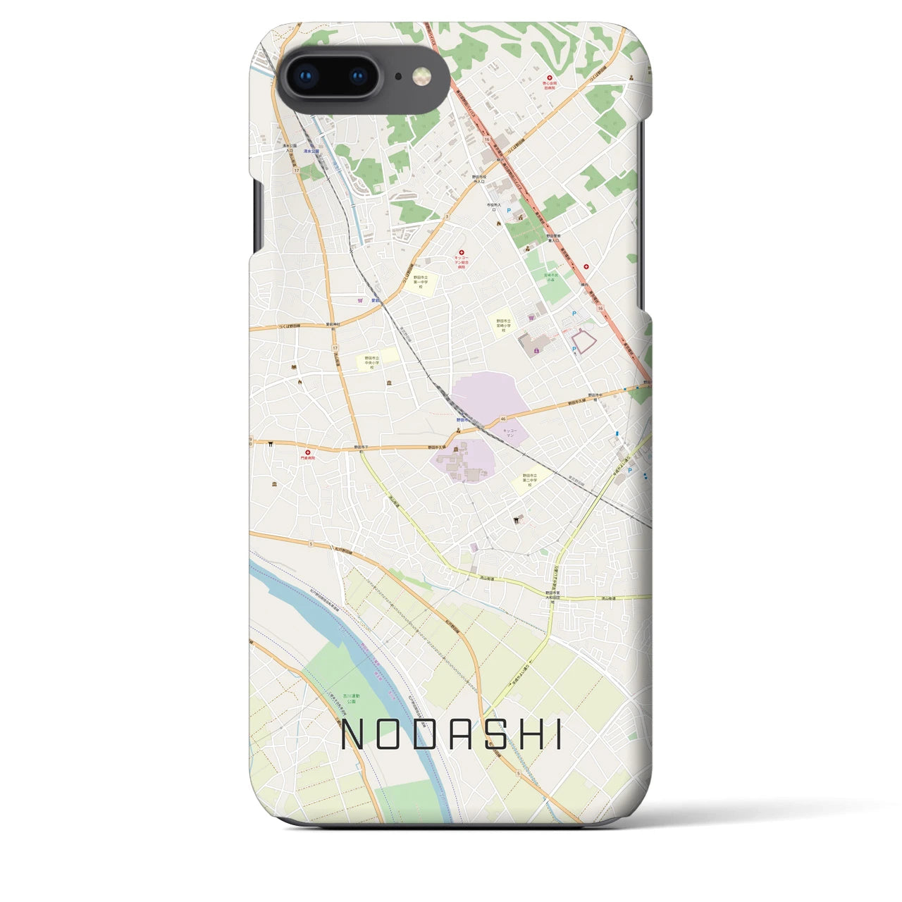 【野田市（千葉県）】地図柄iPhoneケース（バックカバータイプ）