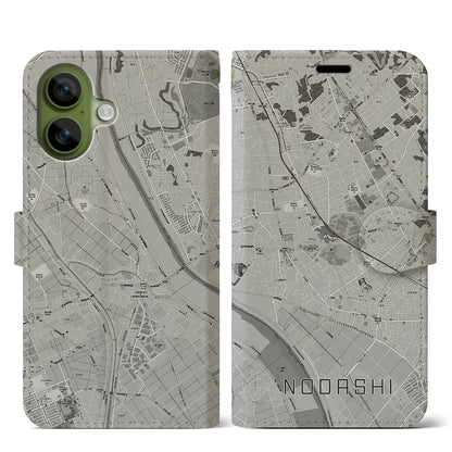 【野田市（千葉県）】地図柄iPhoneケース（手帳タイプ）