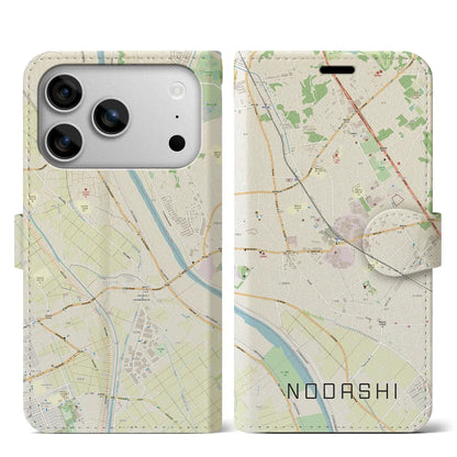 【野田市（千葉県）】地図柄iPhoneケース（手帳タイプ）