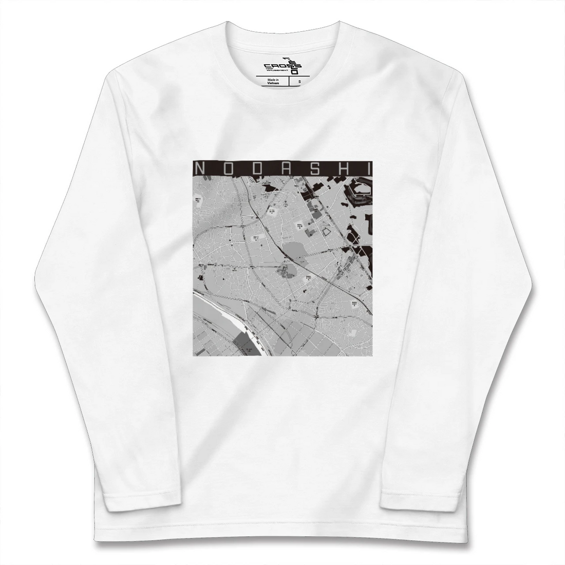 【野田市(千葉県)】地図柄ロングスリーブTシャツ