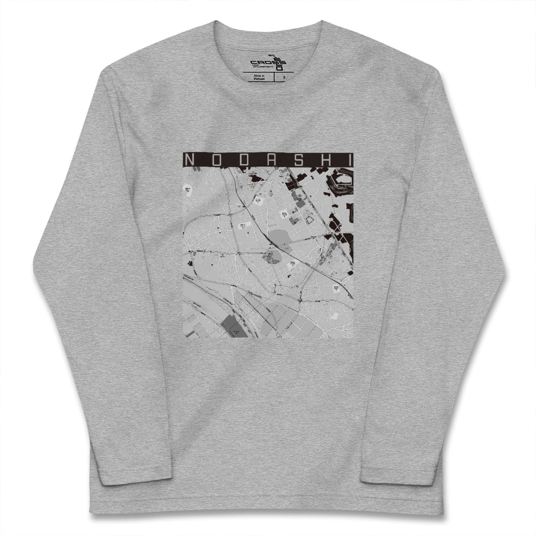 【野田市（千葉県）】地図柄ロングスリーブTシャツ