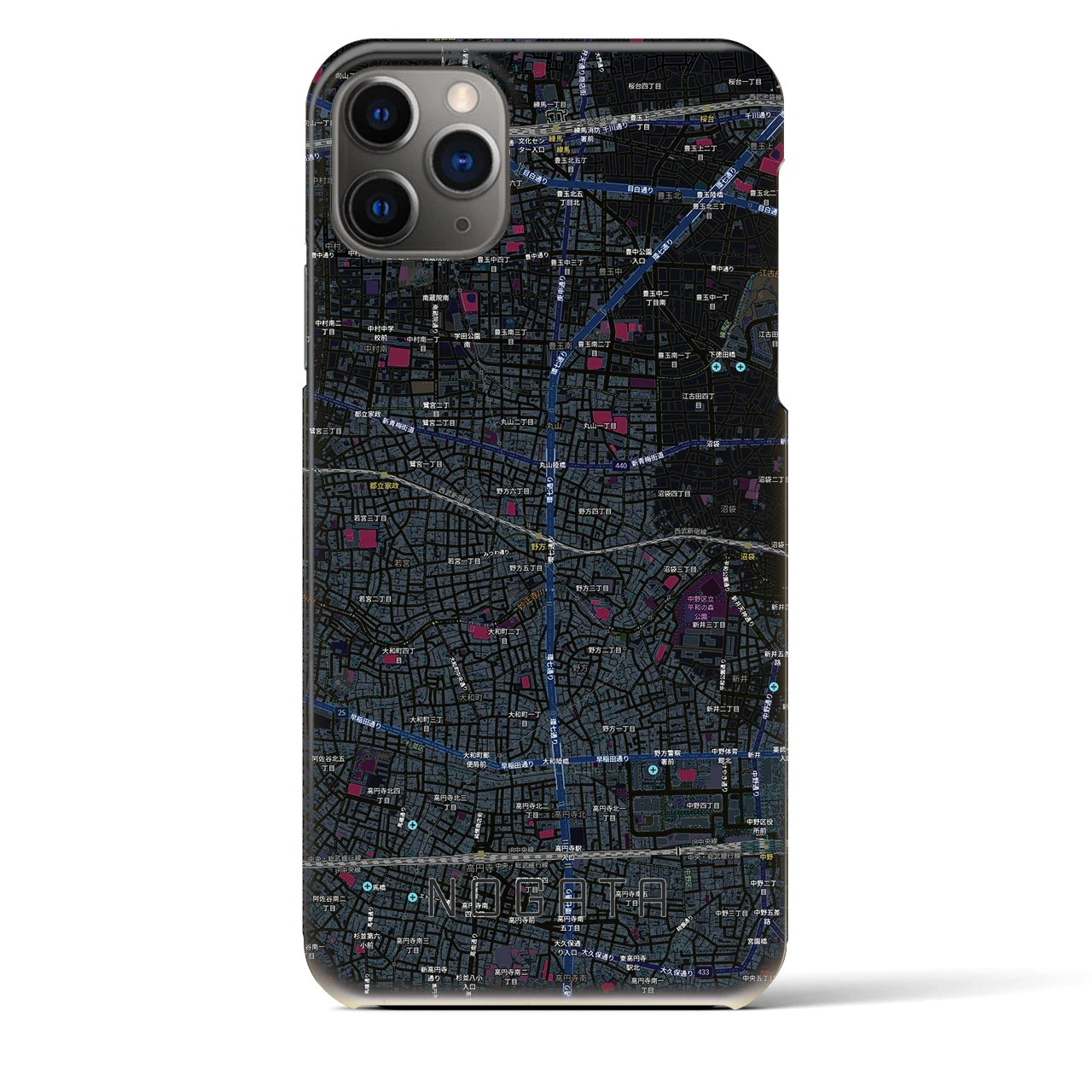 【野方（東京都）】地図柄iPhoneケース（バックカバータイプ）