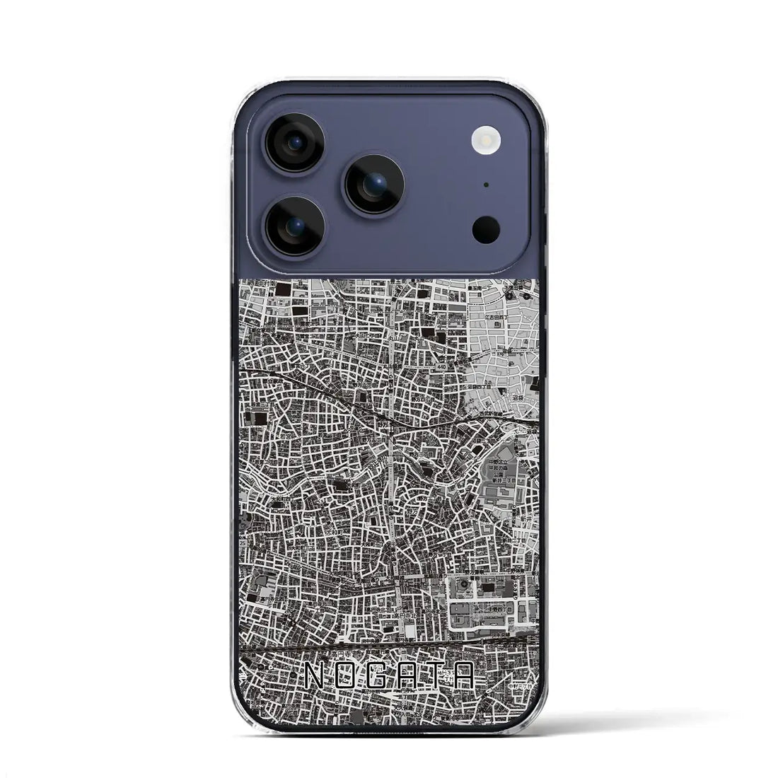 【野方（東京都）】地図柄iPhoneケース（クリアタイプ）モノトーン・iPhone 17 Pro Max 用