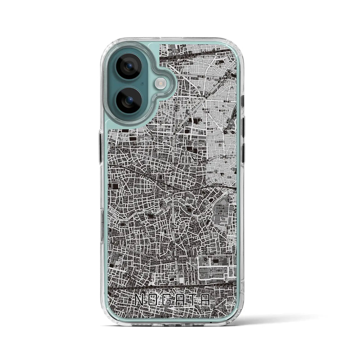 【野方（東京都）】地図柄iPhoneケース（MagSafeタイプ）モノトーン・iPhone 16 Pro 用