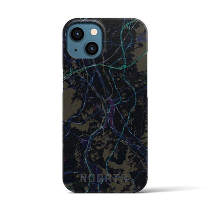 【直方（福岡県）】地図柄iPhoneケース（バックカバータイプ）