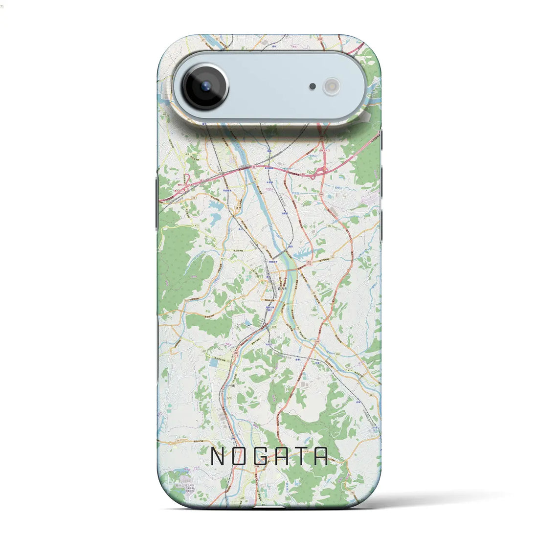 【直方（福岡県）】地図柄iPhoneケース（バックカバータイプ）ブラック・iPhone 17 Pro Max 用