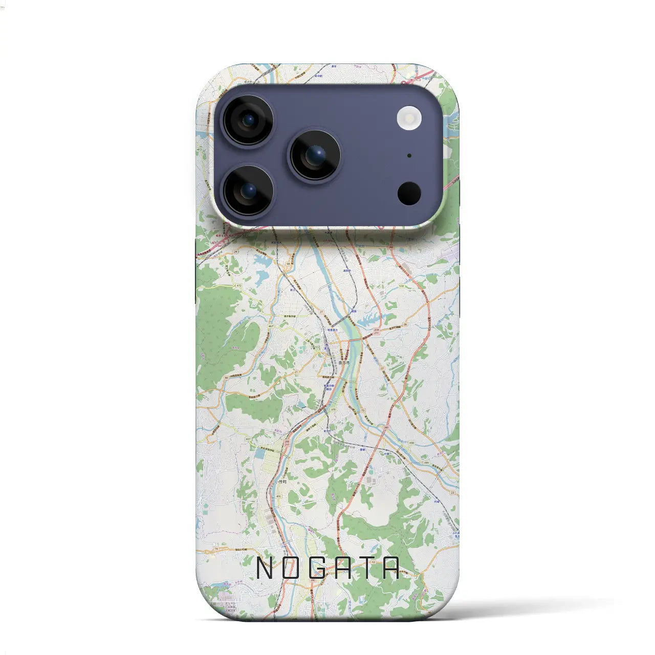 【直方（福岡県）】地図柄iPhoneケース（バックカバータイプ）