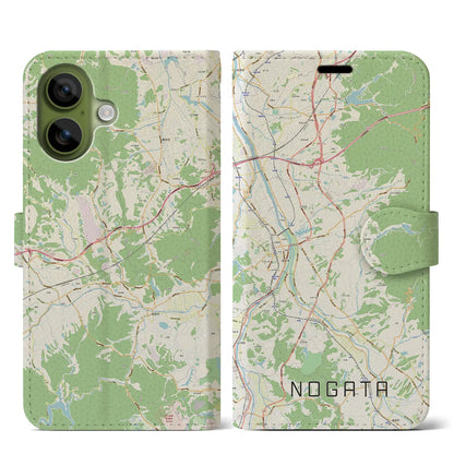 【直方（福岡県）】地図柄iPhoneケース（手帳タイプ）