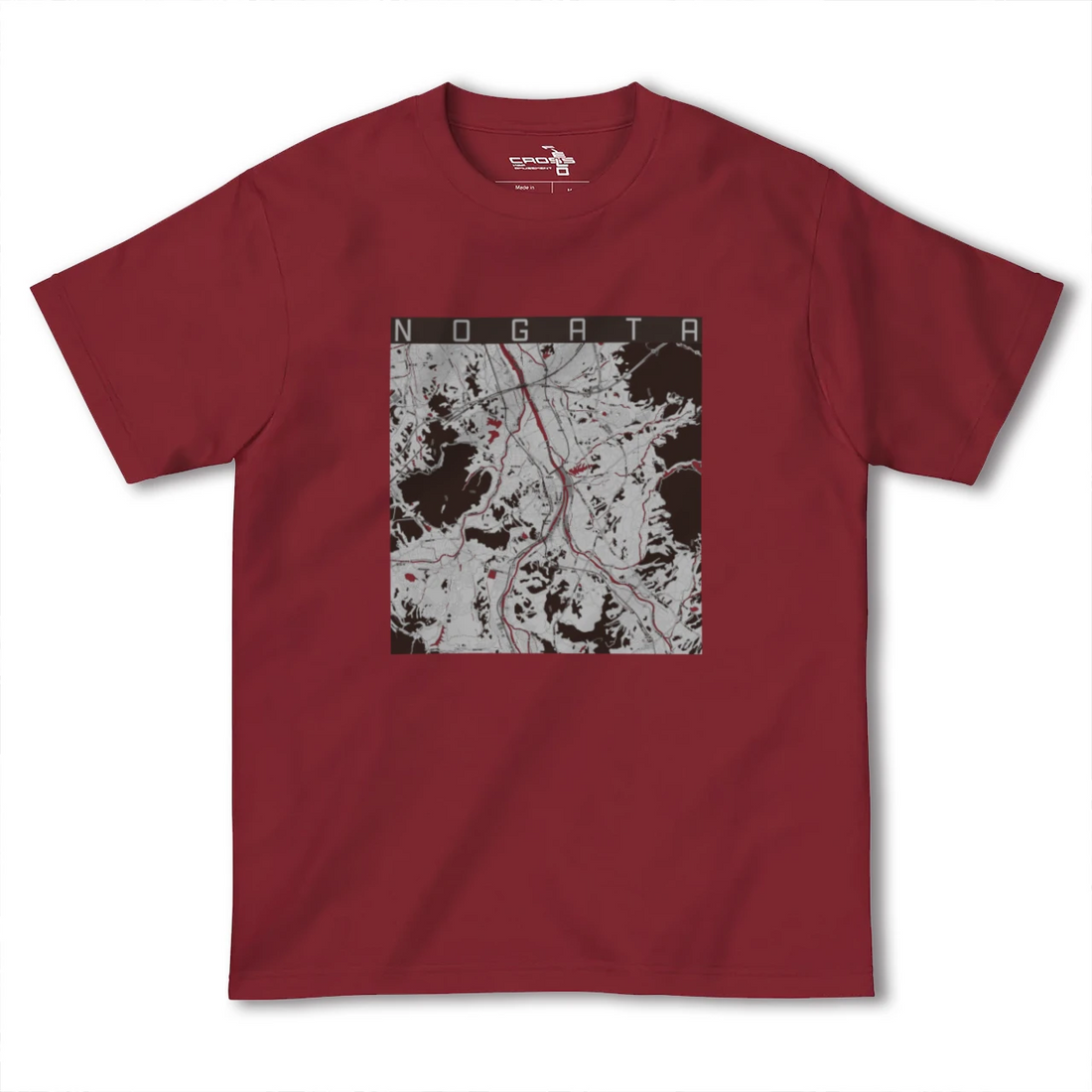 【直方(福岡県)】地図柄ヘビーウェイトTシャツ