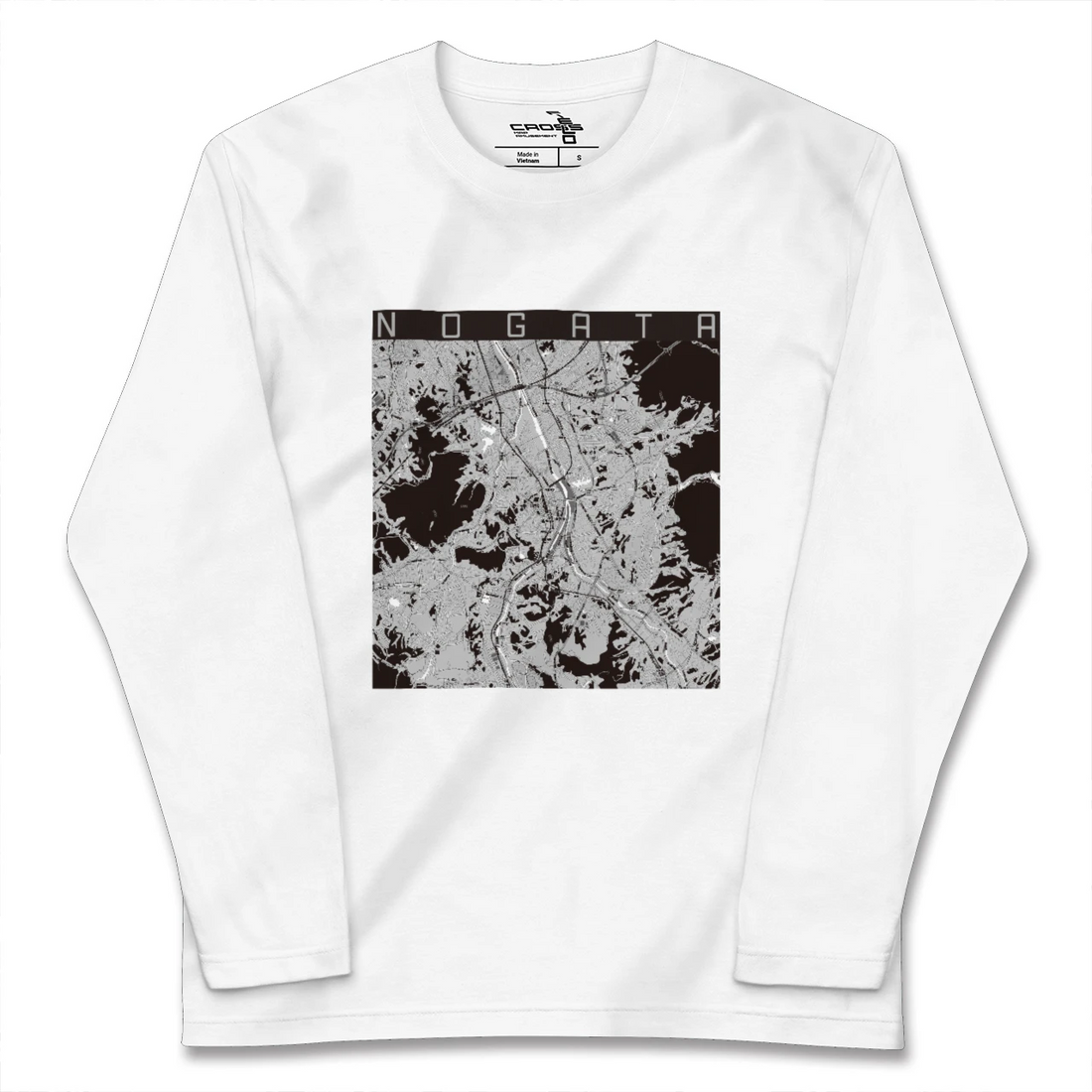 【直方(福岡県)】地図柄ロングスリーブTシャツ