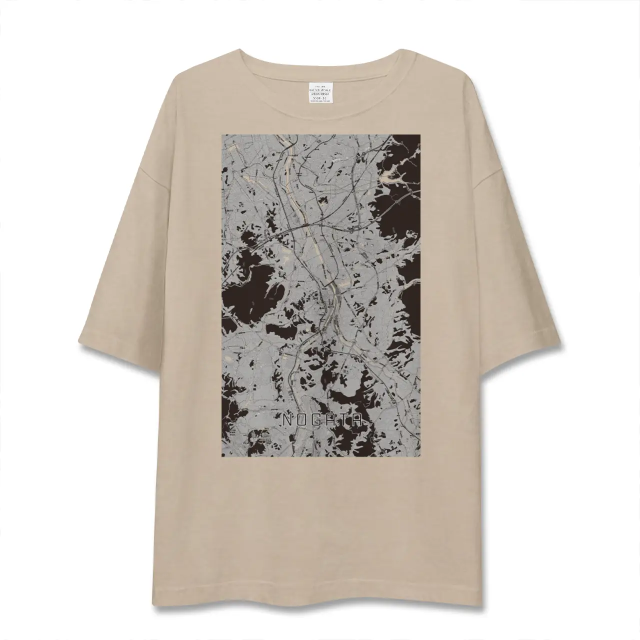 【直方（福岡県）】地図柄ビッグシルエットTシャツ