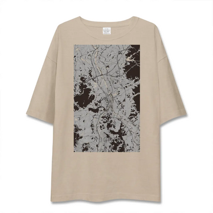 【直方（福岡県）】地図柄ビッグシルエットTシャツ