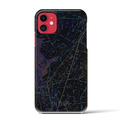 【野木（栃木県）】地図柄iPhoneケース（バックカバータイプ）