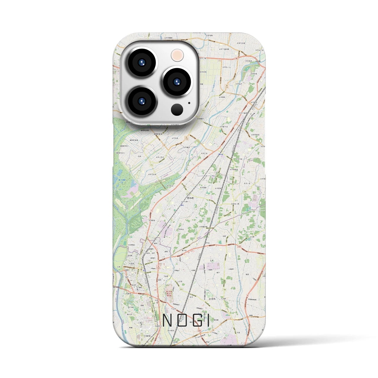 【野木（栃木県）】地図柄iPhoneケース（バックカバータイプ）
