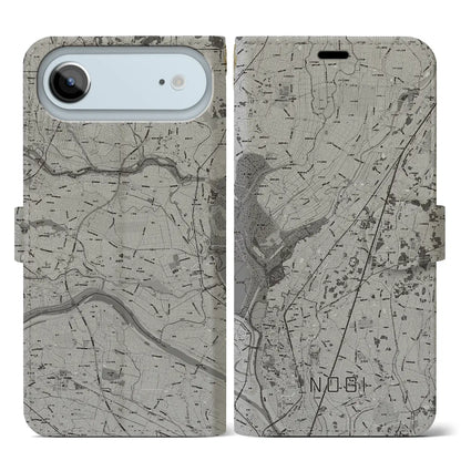 【野木（栃木県）】地図柄iPhoneケース（手帳タイプ）