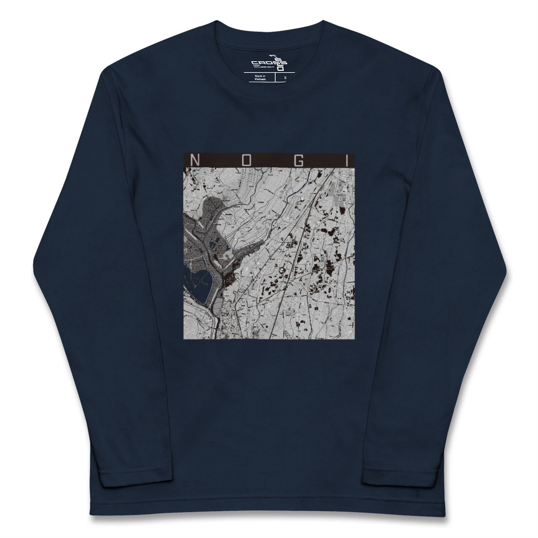 【野木(栃木県)】地図柄ロングスリーブTシャツ