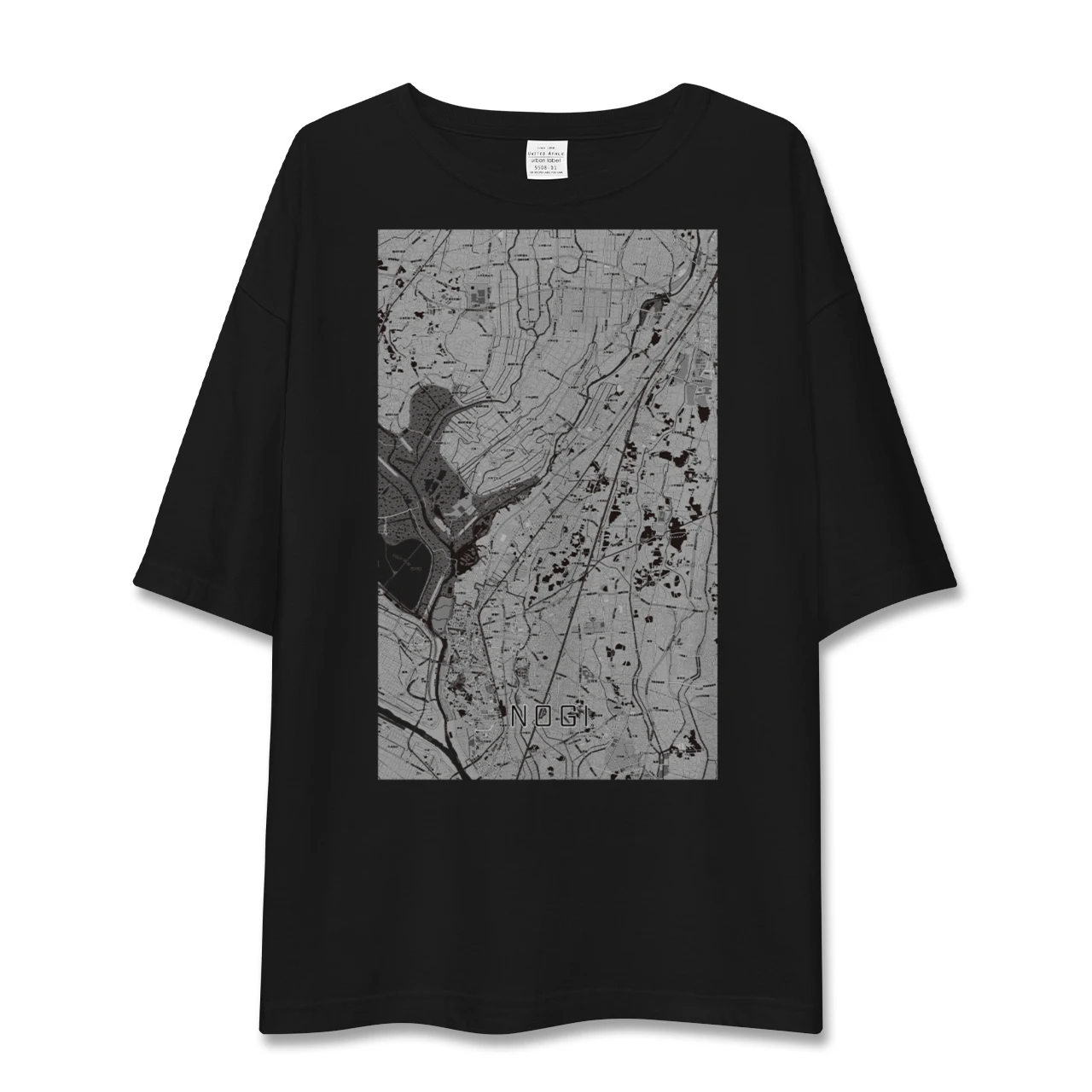 【野木（栃木県）】地図柄ビッグシルエットTシャツ