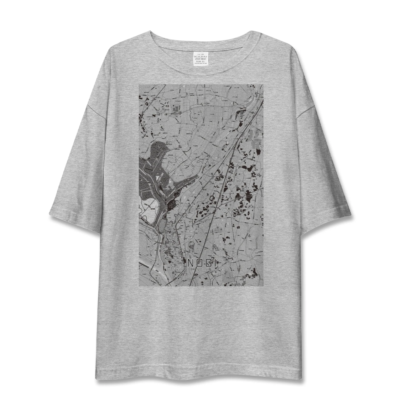 【野木（栃木県）】地図柄ビッグシルエットTシャツ