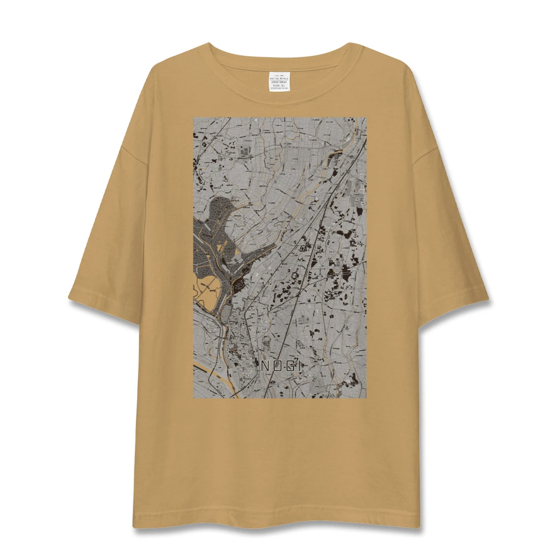 【野木（栃木県）】地図柄ビッグシルエットTシャツ