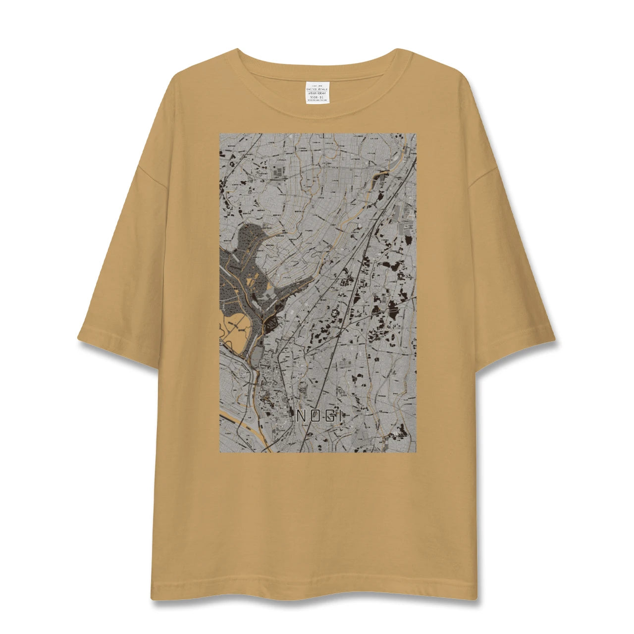 【野木（栃木県）】地図柄ビッグシルエットTシャツ