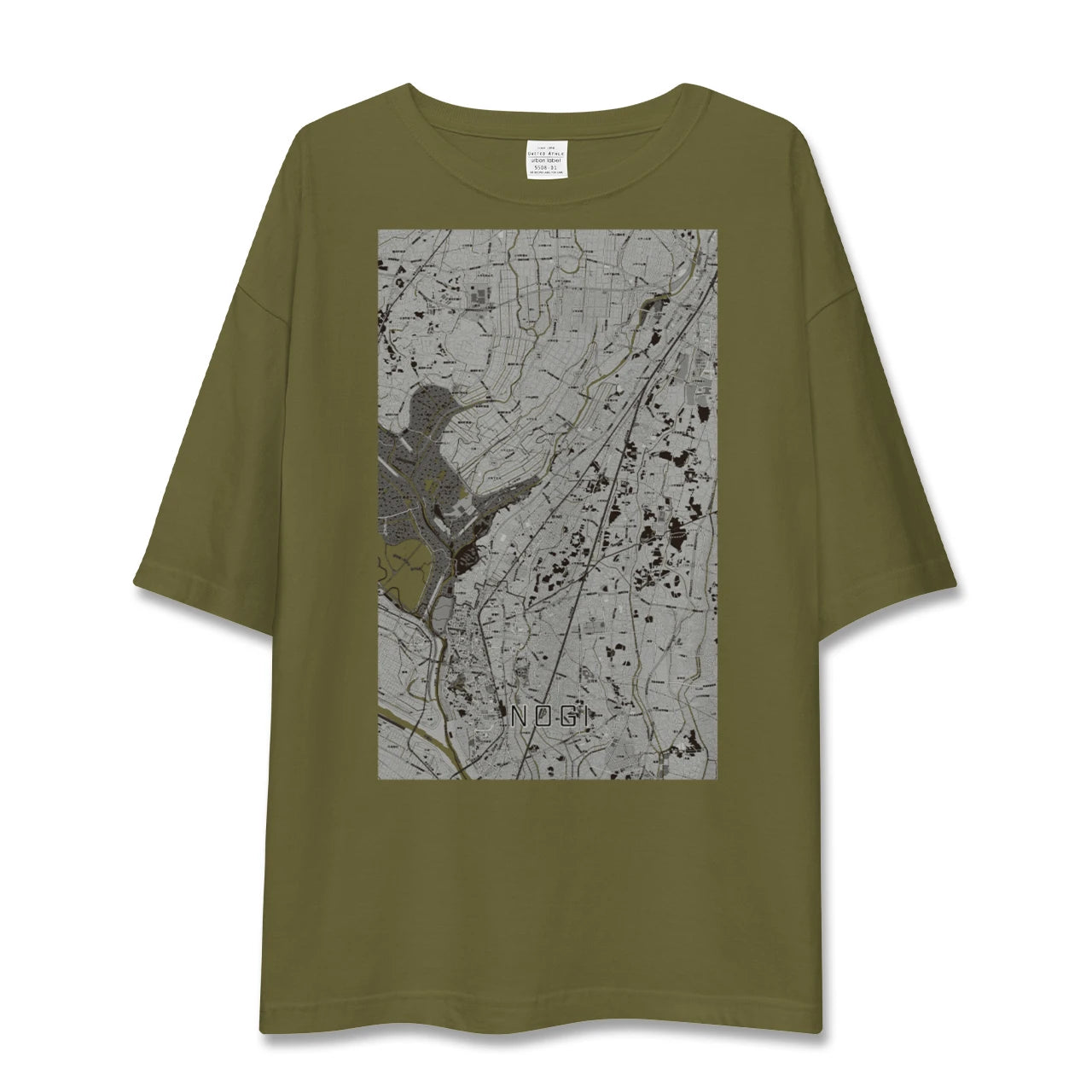 【野木（栃木県）】地図柄ビッグシルエットTシャツ