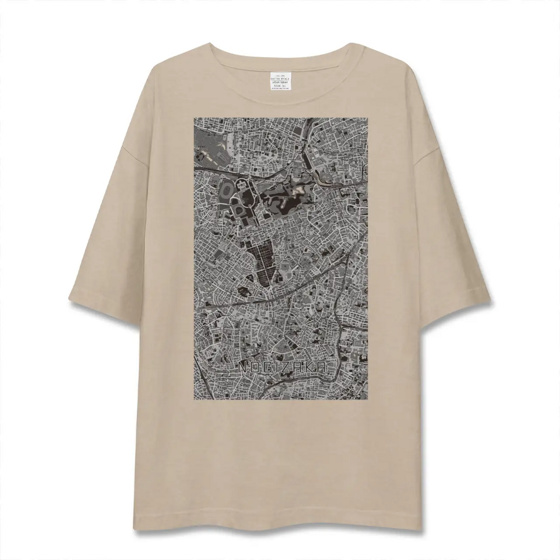 【乃木坂（東京都）】地図柄ビッグシルエットTシャツ