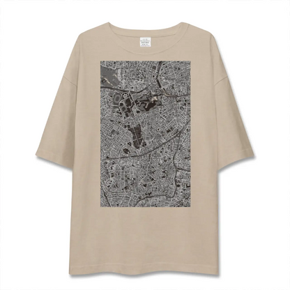 【乃木坂（東京都）】地図柄ビッグシルエットTシャツ