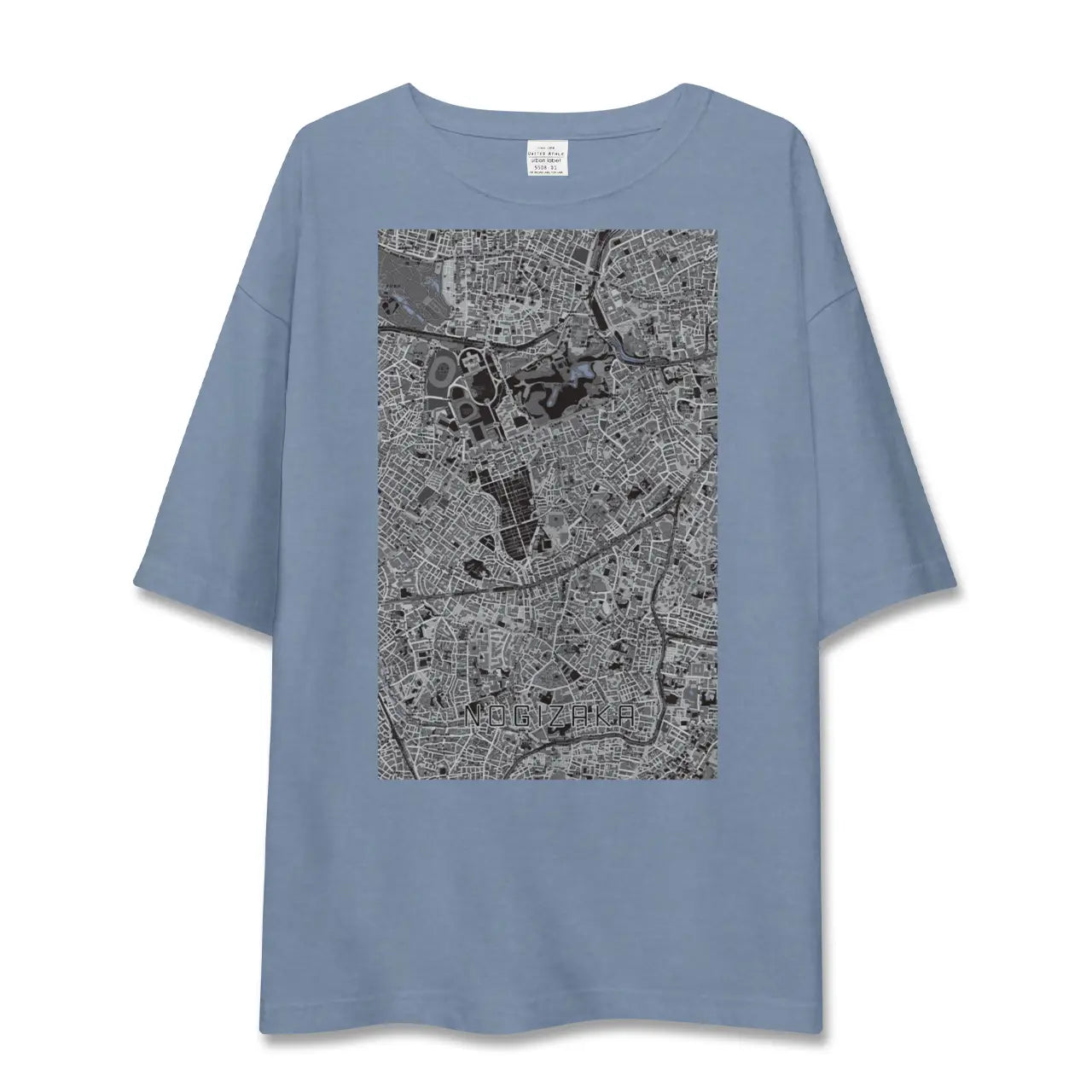 【乃木坂（東京都）】地図柄ビッグシルエットTシャツ