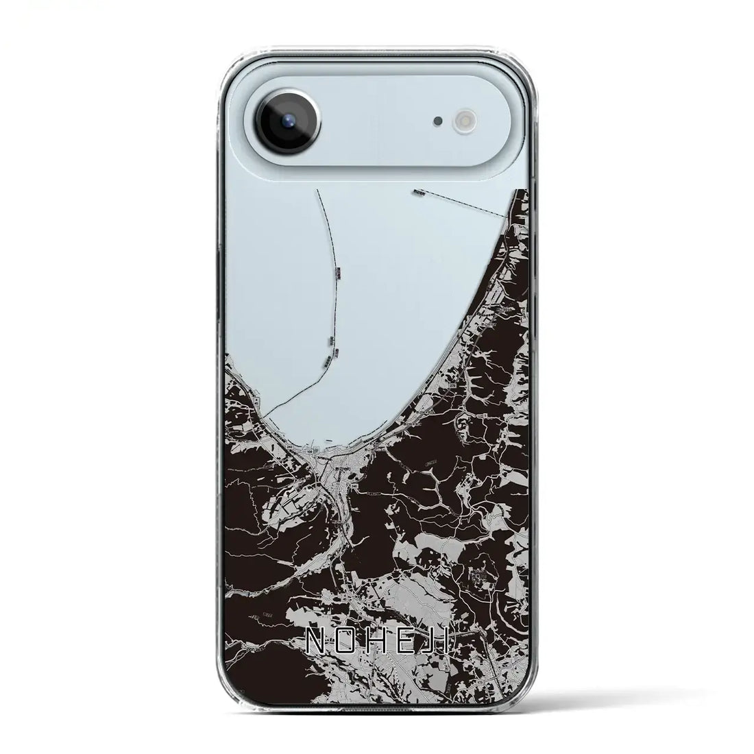 【野辺地(青森県)】地図柄iPhoneケース(クリアタイプ)モノトーン・iPhone 17 Pro Max 用