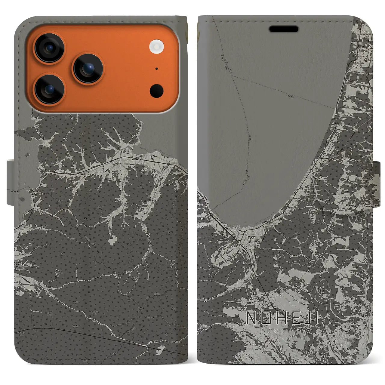 【野辺地（青森県）】地図柄iPhoneケース（手帳タイプ）