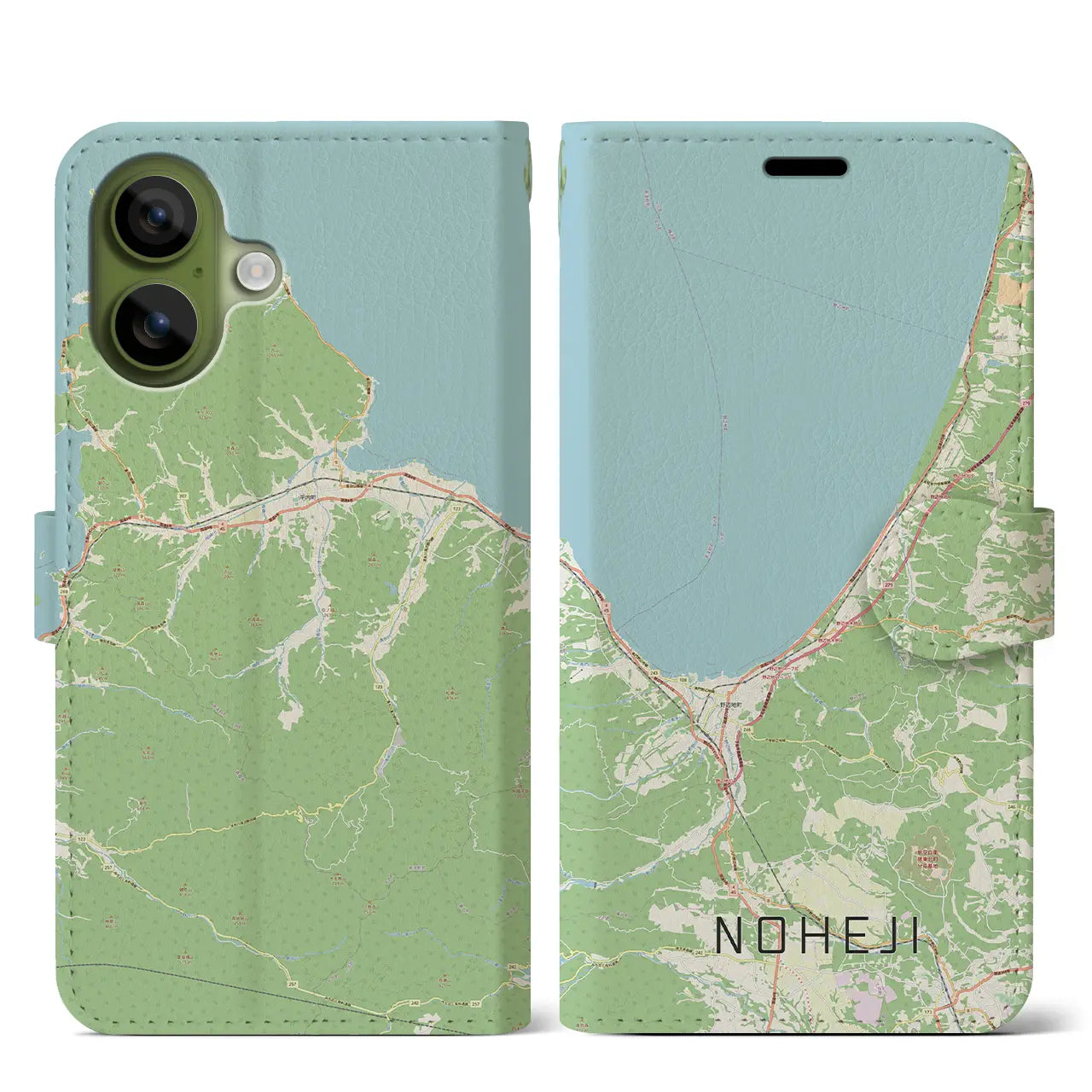 【野辺地（青森県）】地図柄iPhoneケース（手帳タイプ）