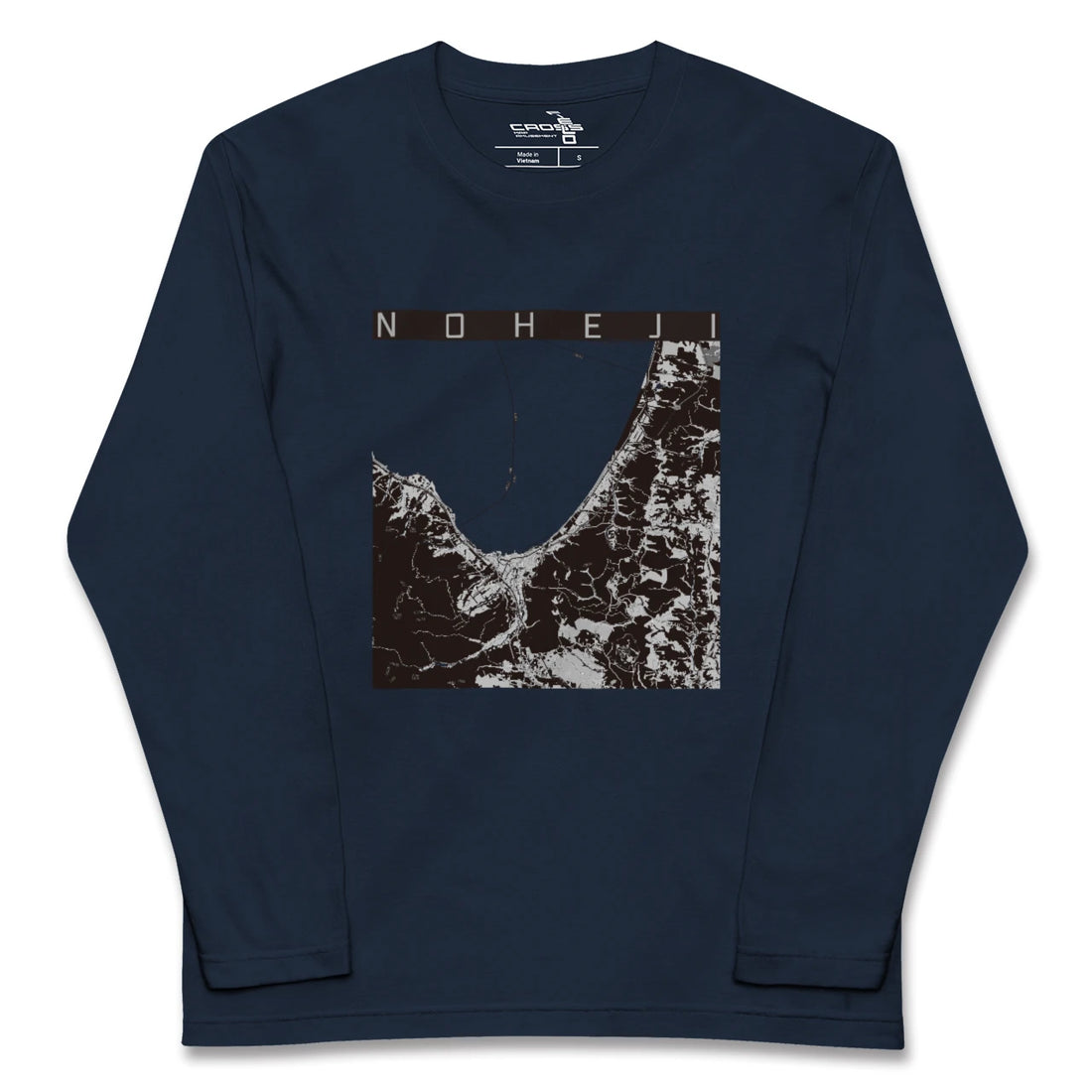 【野辺地（青森県）】地図柄ロングスリーブTシャツ