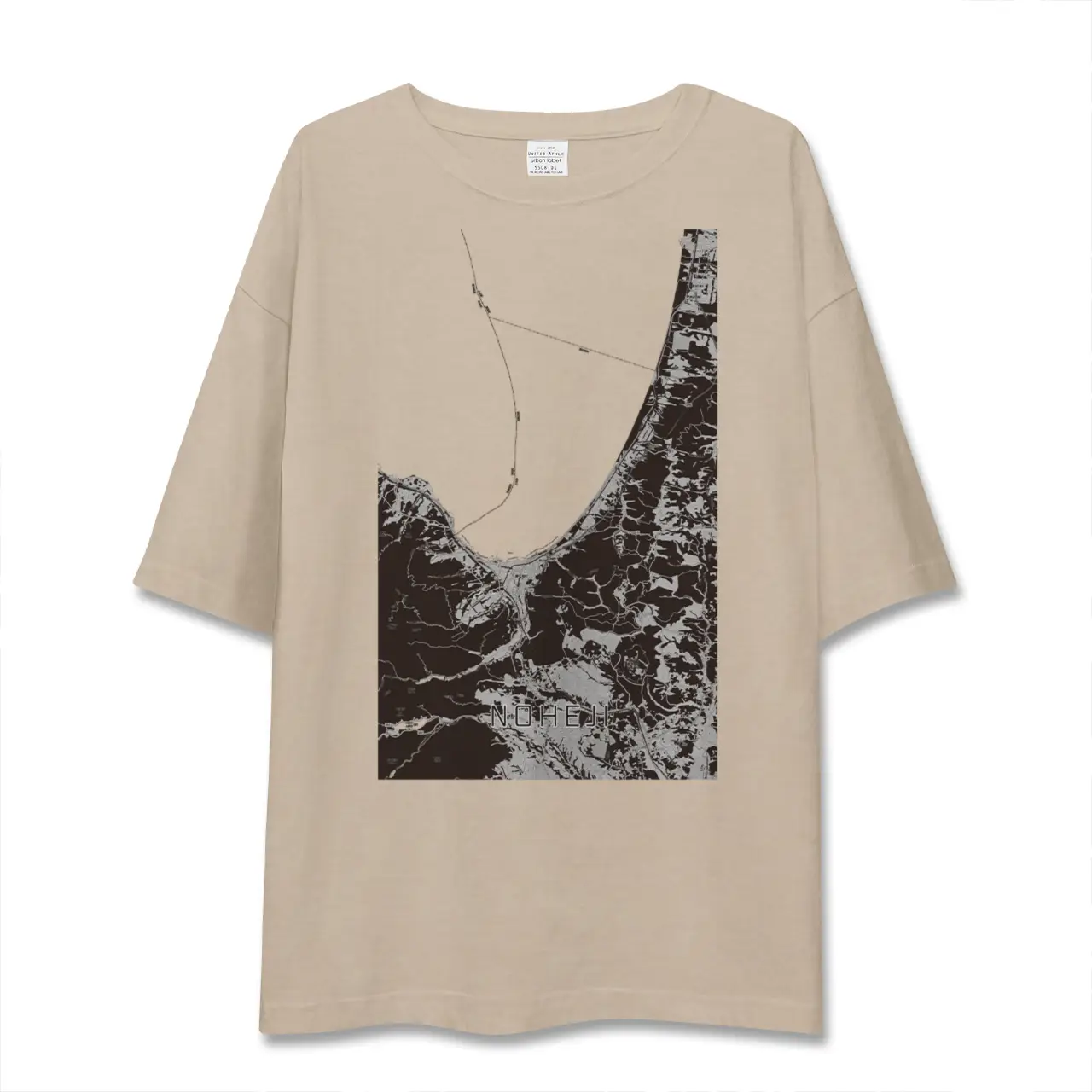 【野辺地（青森県）】地図柄ビッグシルエットTシャツ