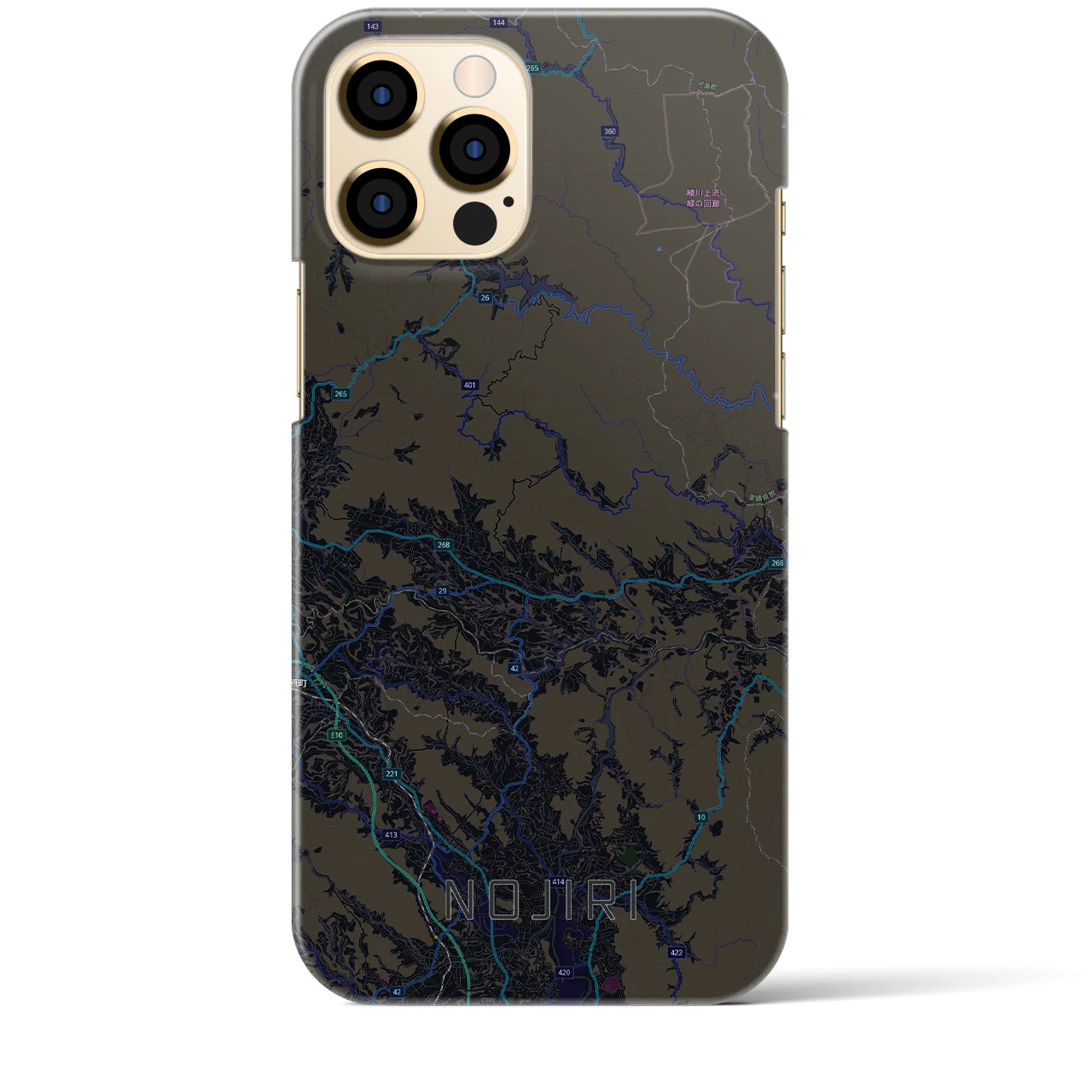 【野尻（宮崎県）】地図柄iPhoneケース（バックカバータイプ）
