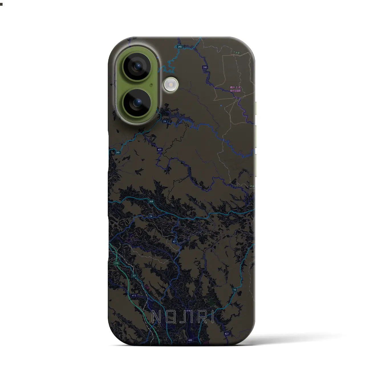 【野尻（宮崎県）】地図柄iPhoneケース（バックカバータイプ）