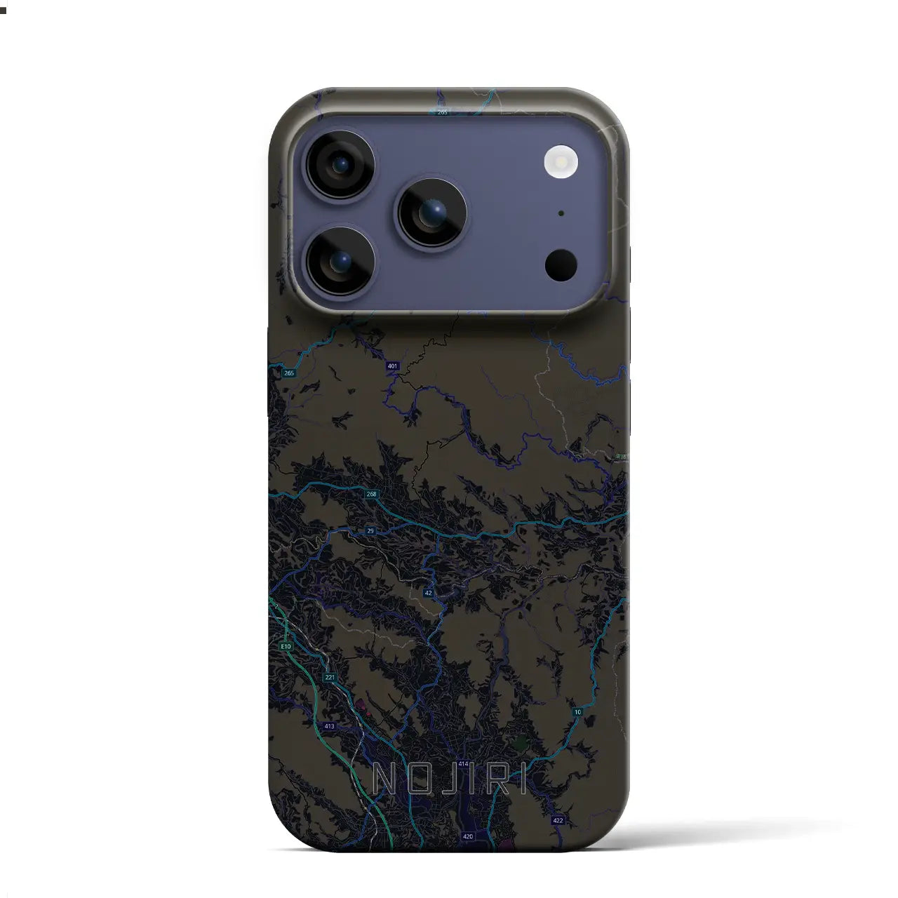 【野尻（宮崎県）】地図柄iPhoneケース（バックカバータイプ）