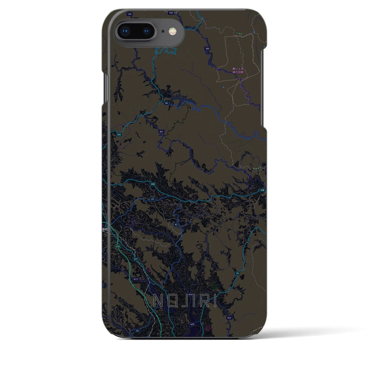 【野尻（宮崎県）】地図柄iPhoneケース（バックカバータイプ）