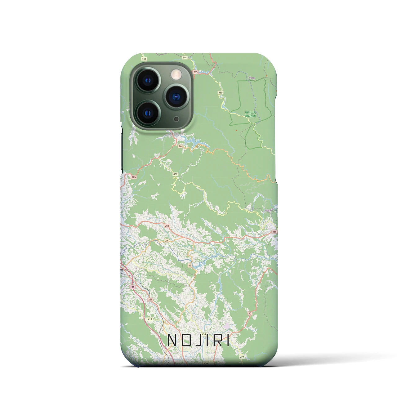 【野尻（宮崎県）】地図柄iPhoneケース（バックカバータイプ）