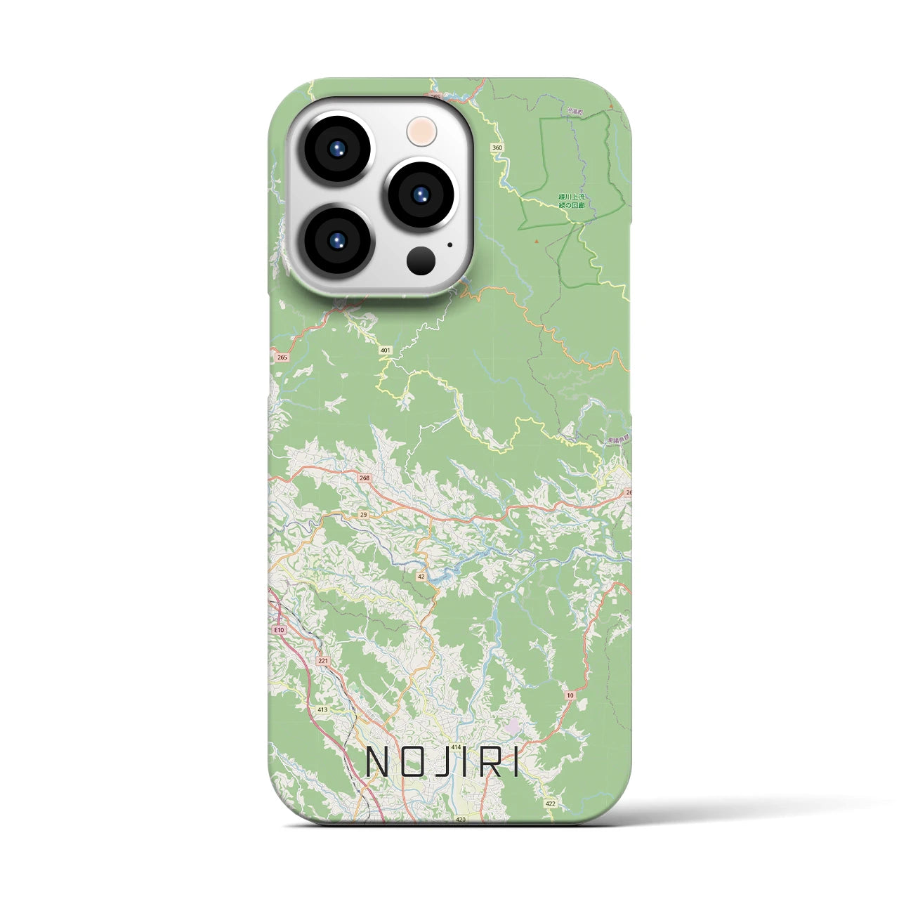 【野尻（宮崎県）】地図柄iPhoneケース（バックカバータイプ）