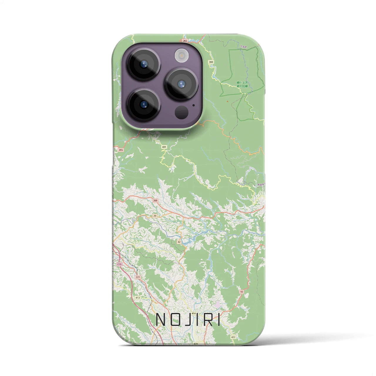 【野尻（宮崎県）】地図柄iPhoneケース（バックカバータイプ）