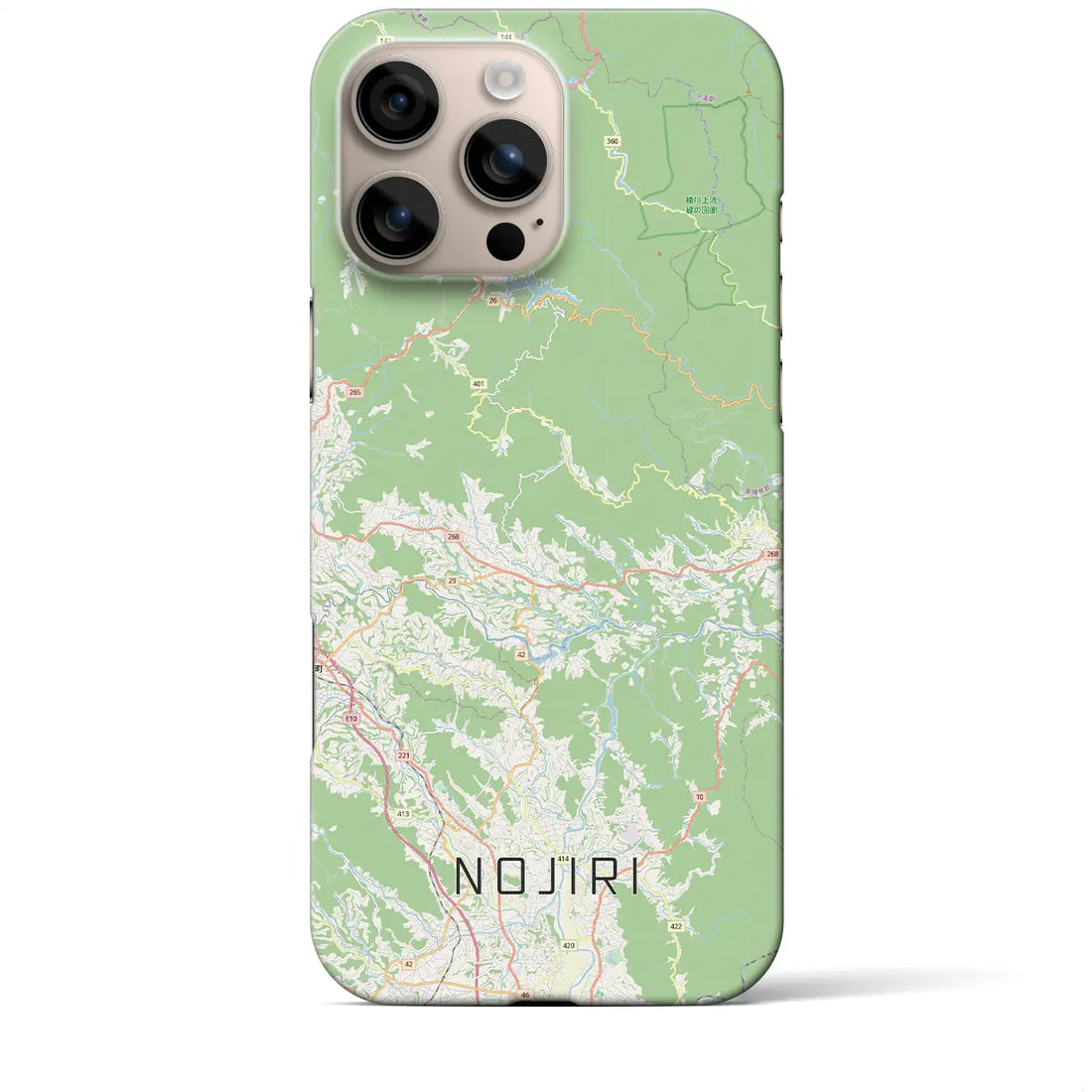 【野尻（宮崎県）】地図柄iPhoneケース（バックカバータイプ）