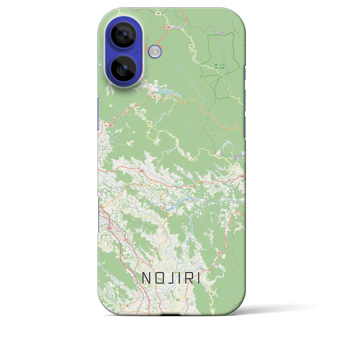 【野尻（宮崎県）】地図柄iPhoneケース（バックカバータイプ）ブラック・iPhone 16 Pro Max 用