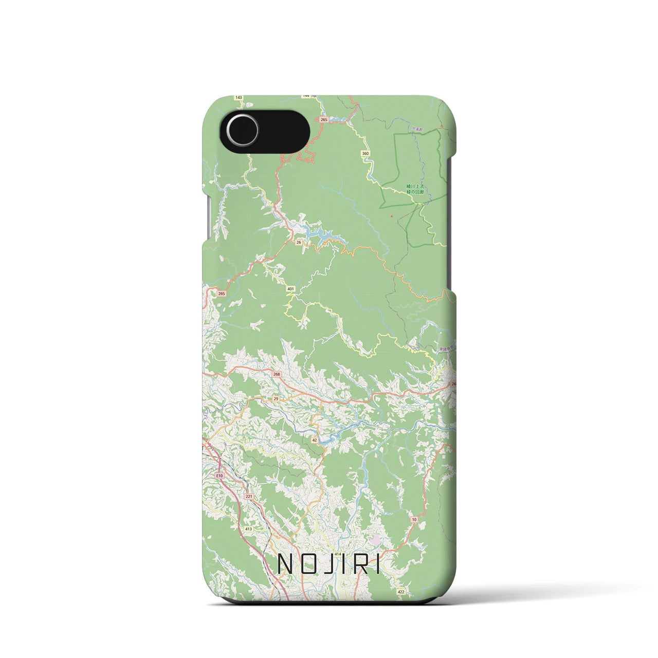 【野尻（宮崎県）】地図柄iPhoneケース（バックカバータイプ）