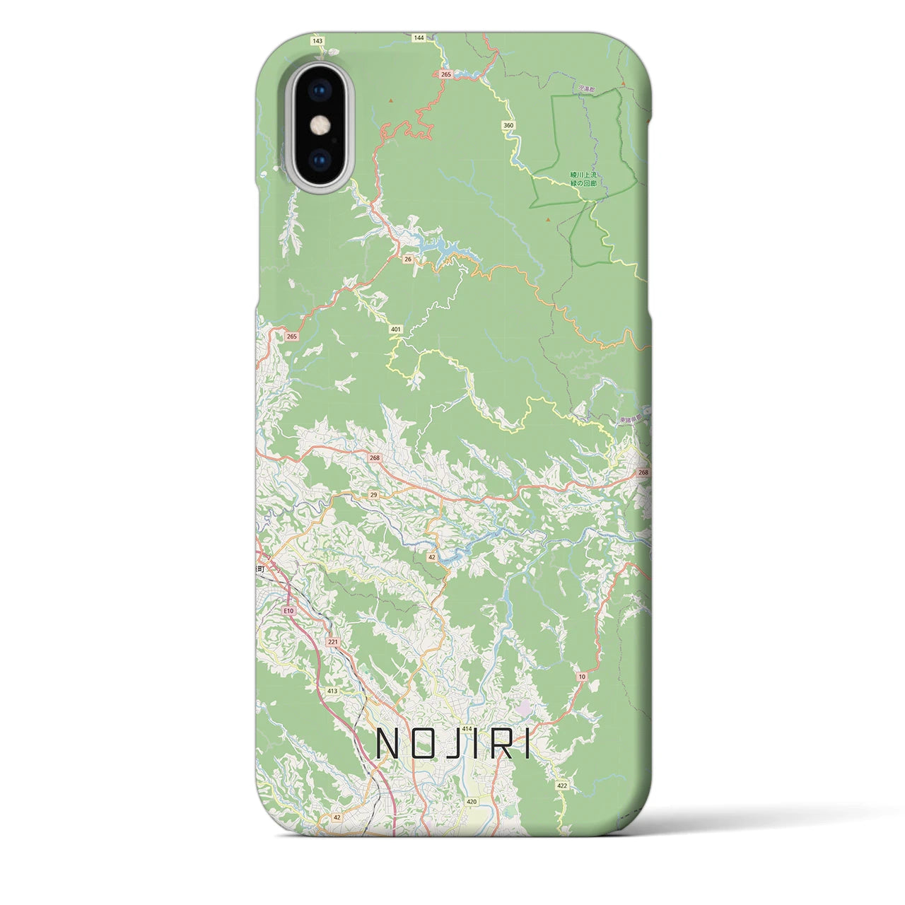 【野尻（宮崎県）】地図柄iPhoneケース（バックカバータイプ）