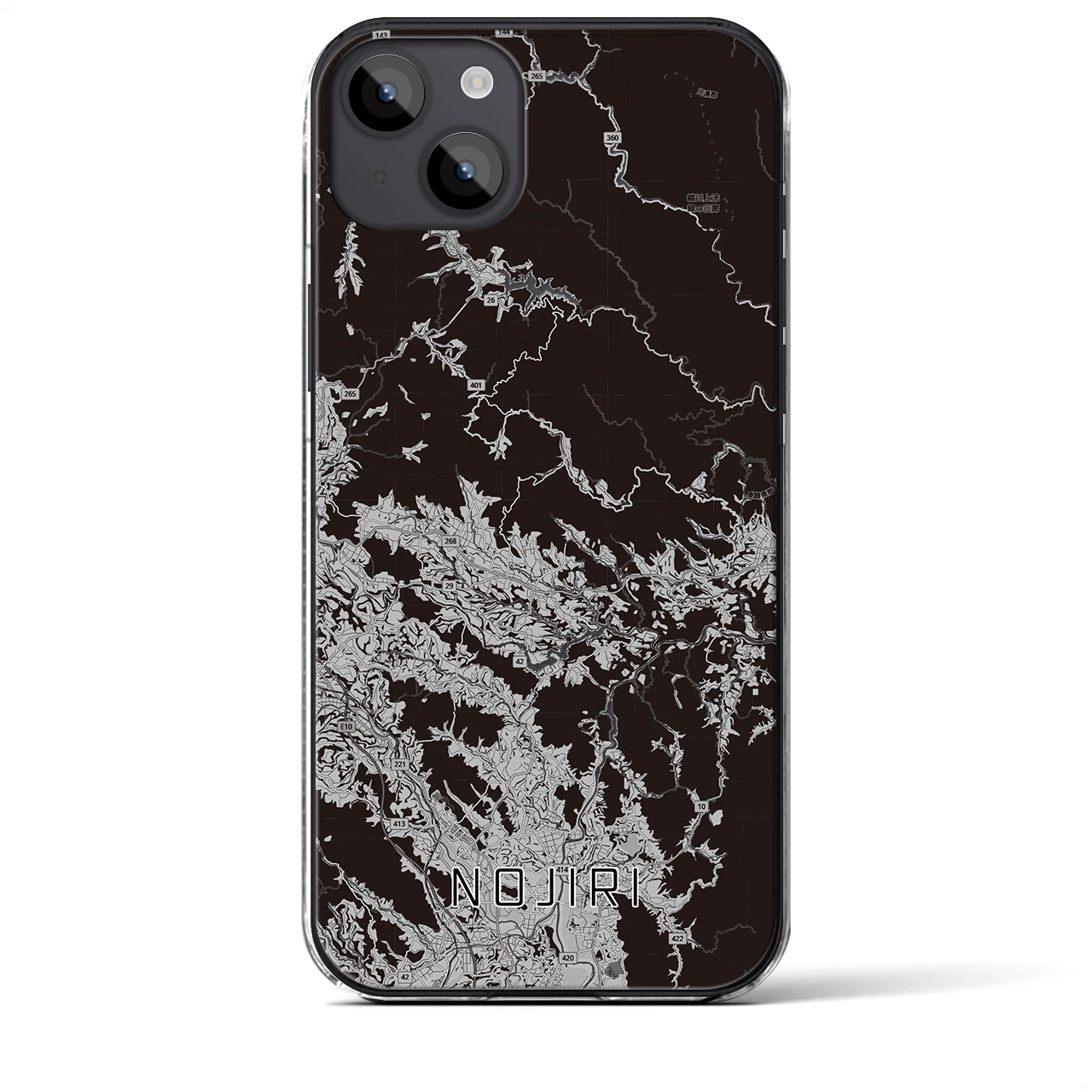 【野尻（宮崎県）】地図柄iPhoneケース（クリアタイプ）