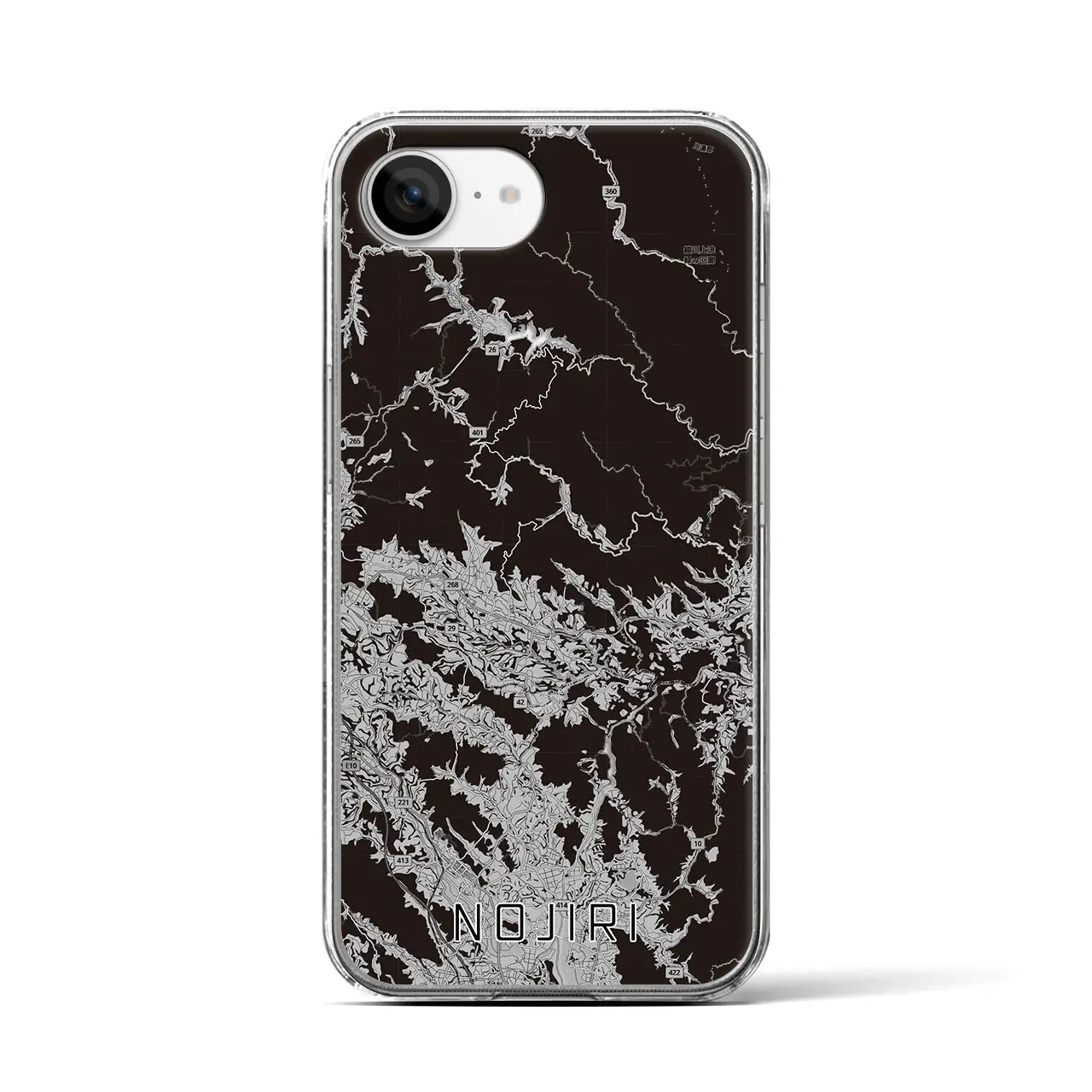 【野尻（宮崎県）】地図柄iPhoneケース（クリアタイプ）