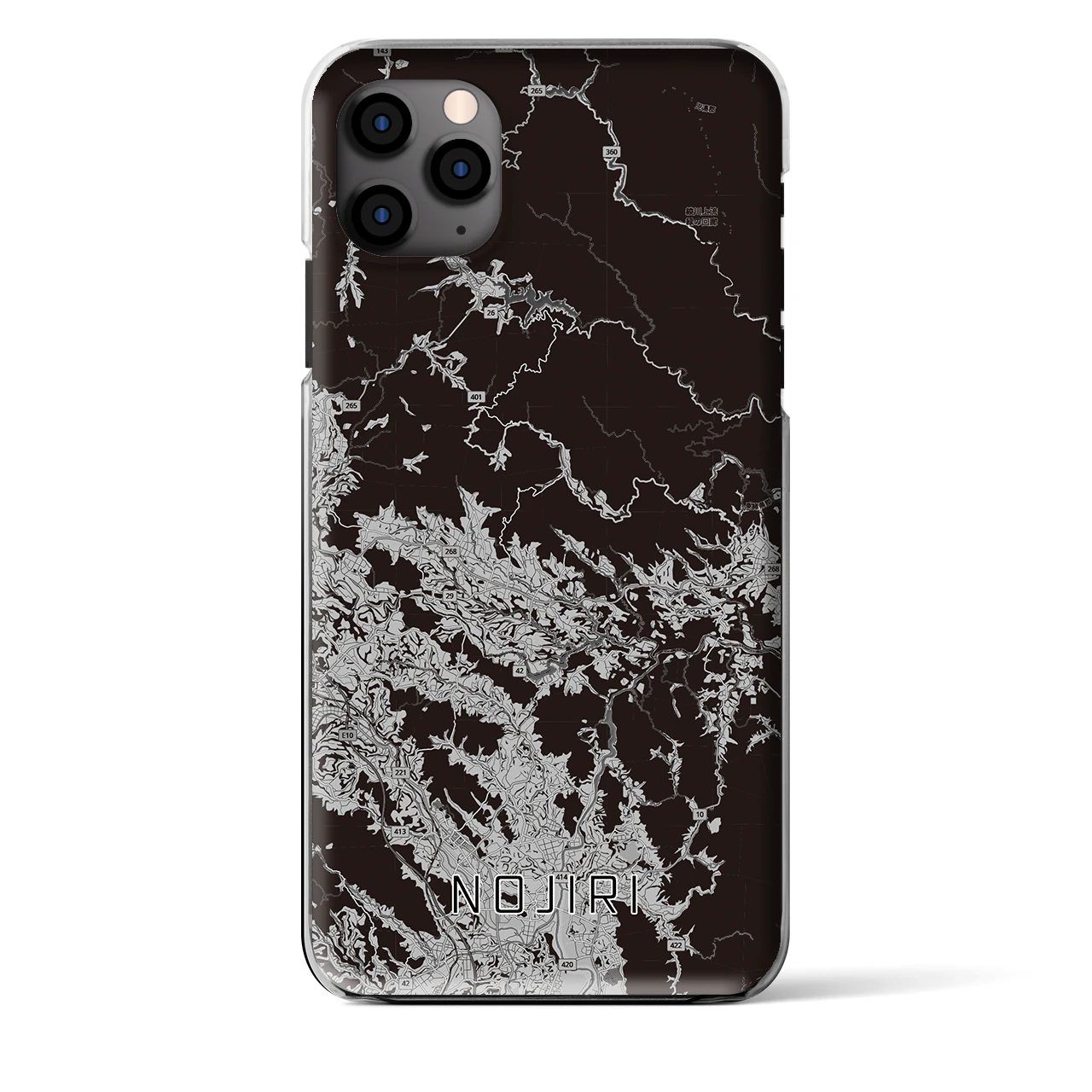 【野尻（宮崎県）】地図柄iPhoneケース（クリアタイプ）