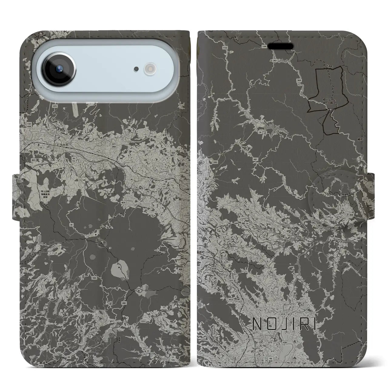 【野尻（宮崎県）】地図柄iPhoneケース（手帳タイプ）